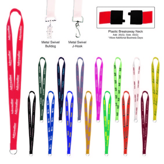 HT0LANYARDS-PV75 - Sewn Screen Printed Polyester Value Lanyard - Safari Sun